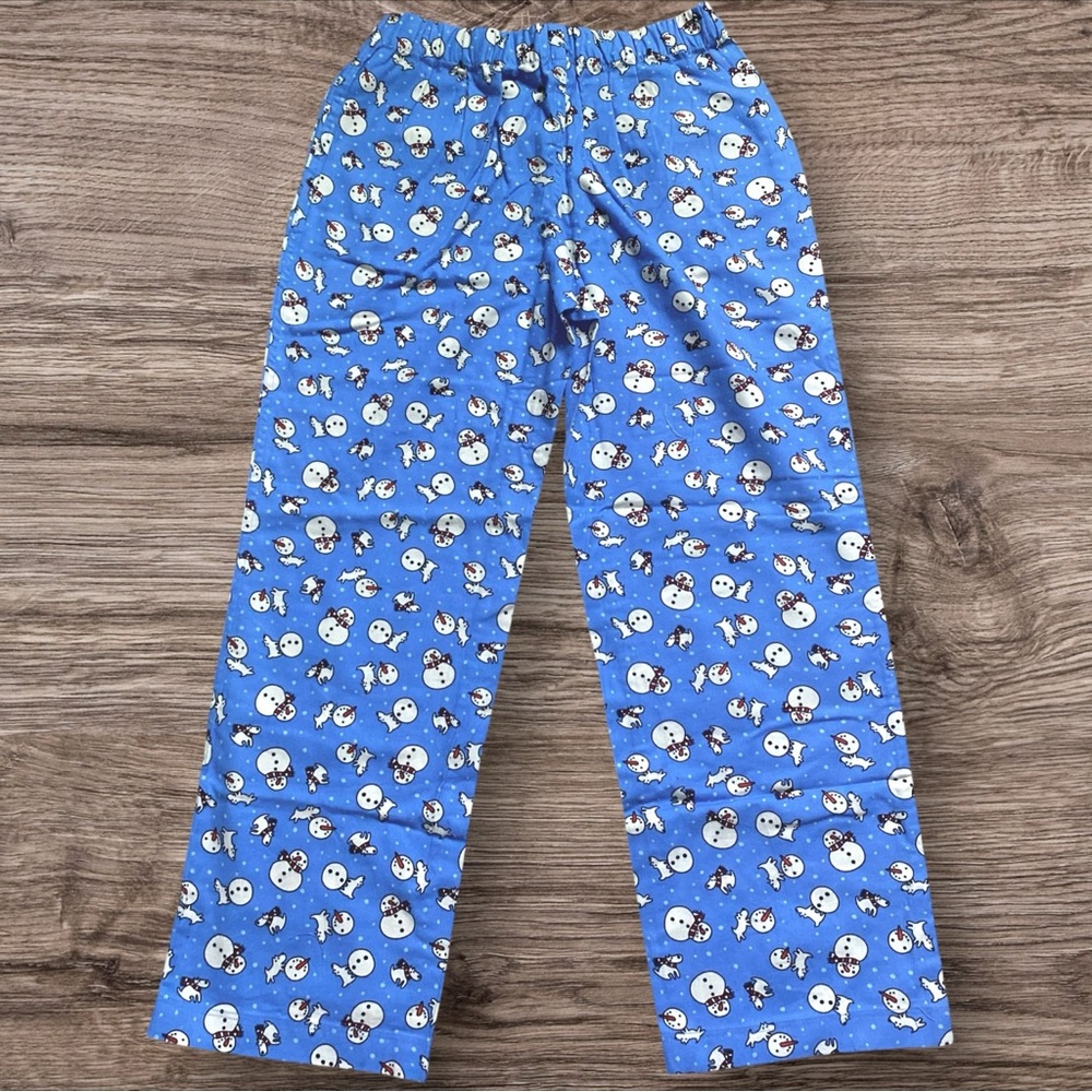 Blue Snowman Pj Pants